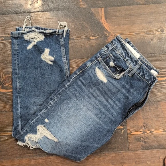 Flying Monkey Dark Blue Denim with Distressed Detail - Picture 3 of 7